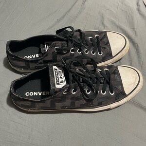 Converse Zigzag Pattern Black and White Sneakers